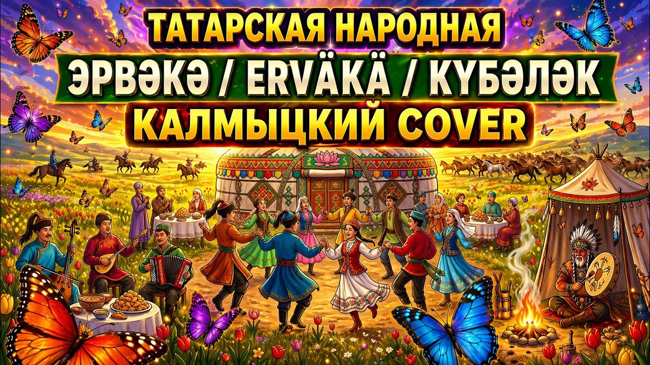 Татарская народная - «Күбәләк & Кубэлэк» на калмыцком